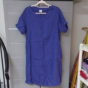 Large Pure Match 100% Linen Dress Made In The USA